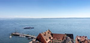 Blick auf den Bodensee in Meersburg