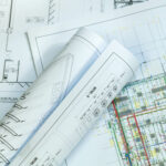 Architect rolls and plans.architectural technical project drawin © patboon – stock.adobe.com